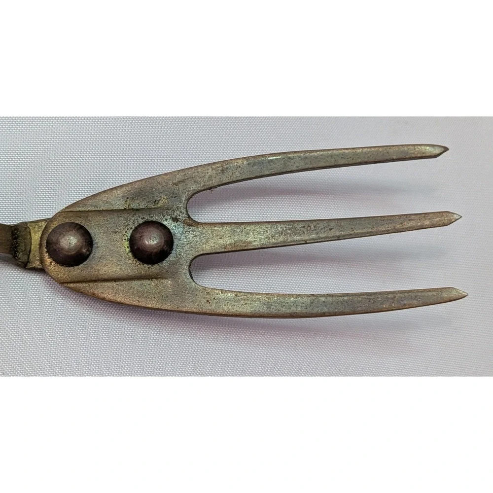 B&M Juro Kitchen Utensil Set Unisex OS Bronze Good Vintage Brass Skimmer Fork